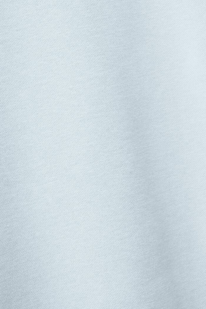 Sweat-shirt unisexe en maille polaire de coton orné d’un logo, PASTEL BLUE, detail image number 7