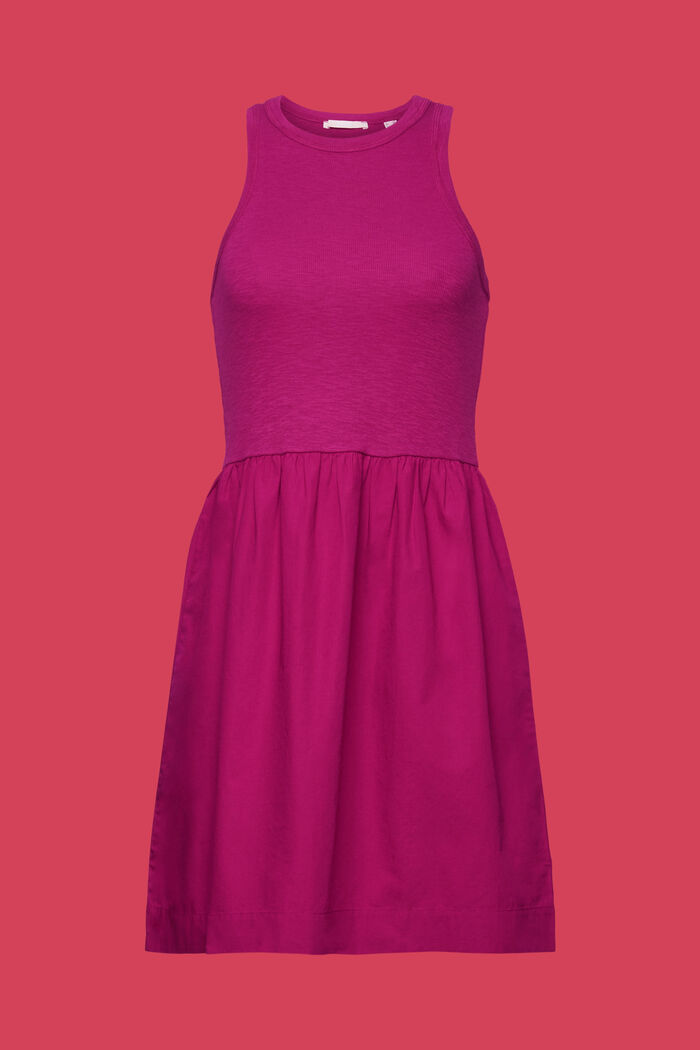Mini-robe en matières mélangées, DARK PINK, detail image number 8