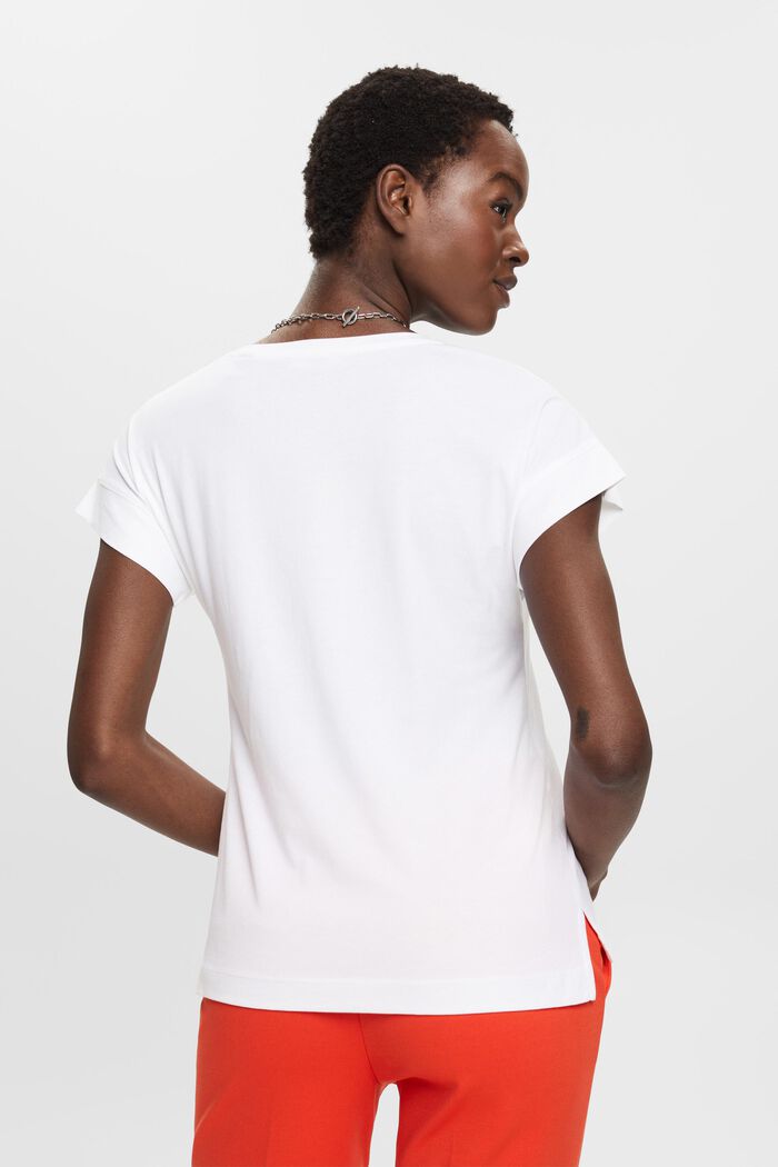 T-shirt en jersey orné d’une application, WHITE, detail image number 3