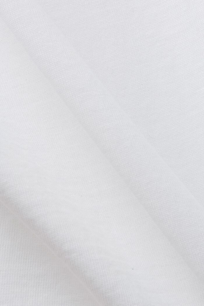T-shirt en coton biologique à imprimé géométrique, WHITE, detail image number 5
