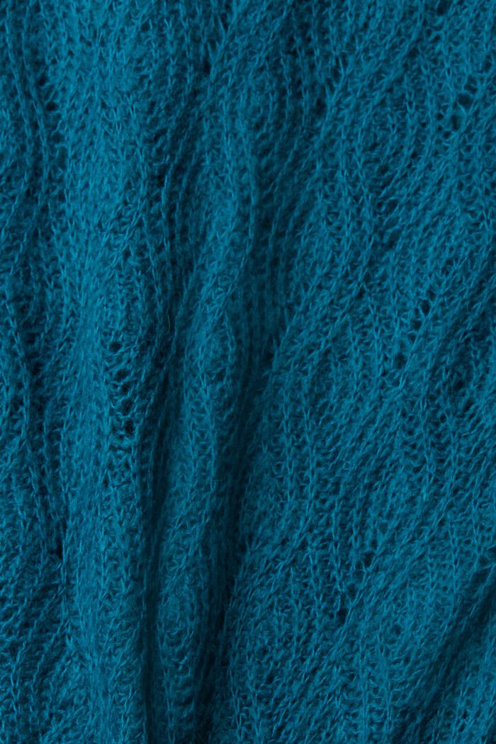 Pointelle-Pullover, TEAL BLUE, detail image number 5