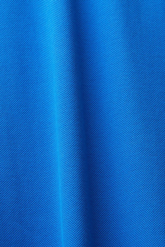 Poloshirt aus Baumwoll-Piqué, BRIGHT BLUE, detail image number 4
