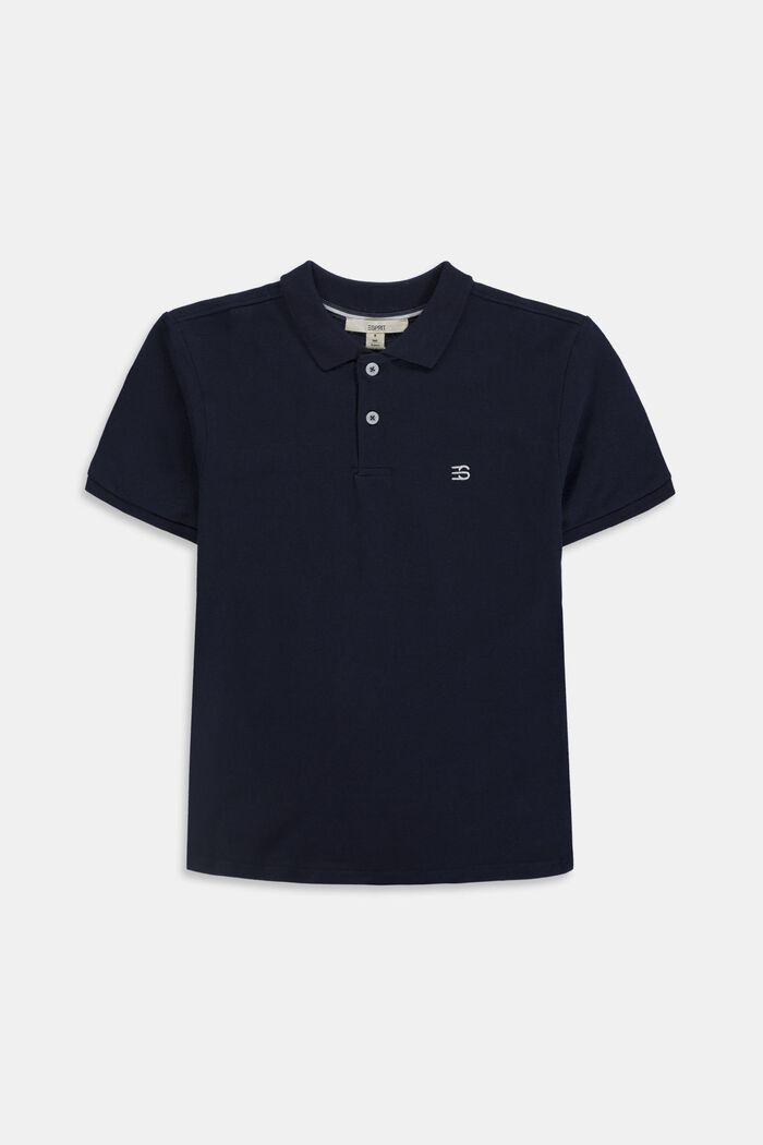 Piqué-Polo, 100% Baumwolle, NAVY, overview