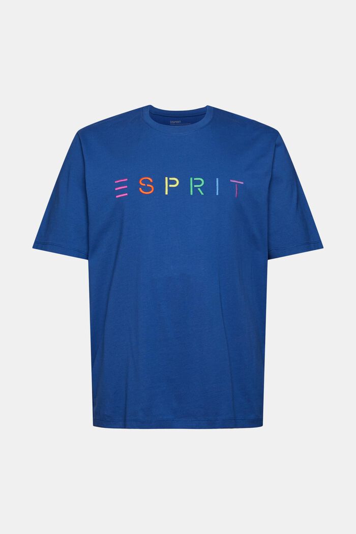 T-shirt en jersey animé d´un logo brodé, BRIGHT BLUE, overview