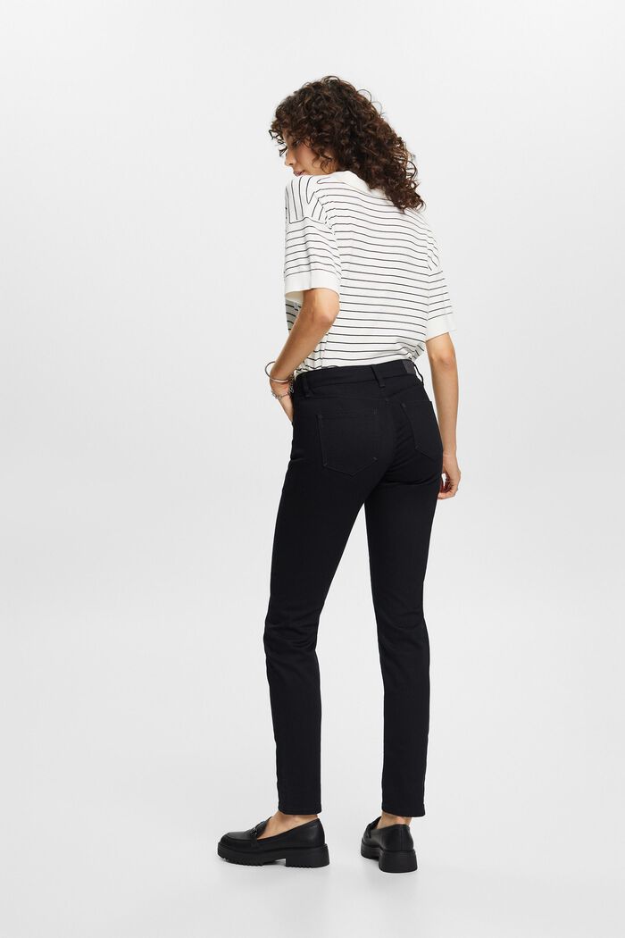 Schmale Jeans mit mittlerer Bundhöhe, BLACK RINSE, detail image number 3