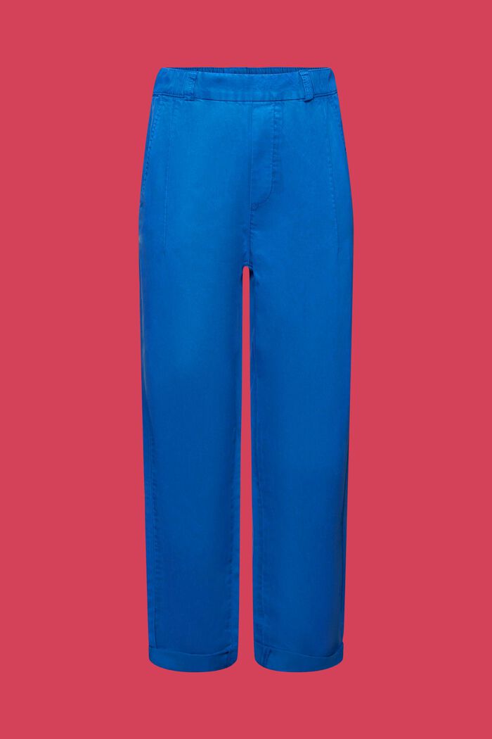 Verkürzte Chinohose im Pull-on-Design, BRIGHT BLUE, detail image number 7