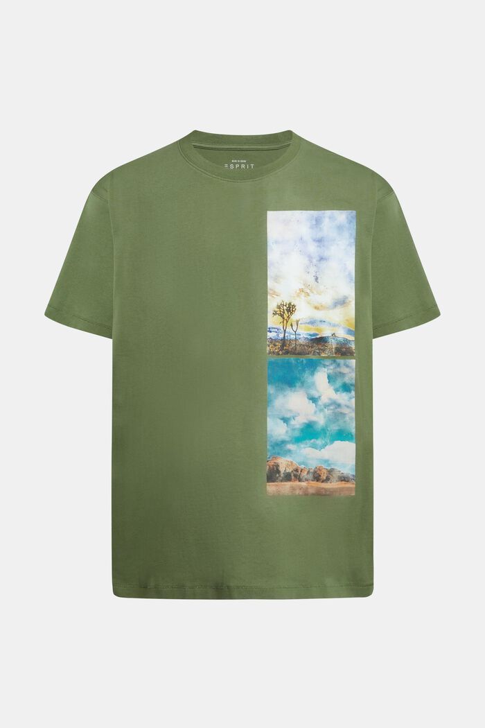 T-Shirt mit abgesetztem Landschafts-Print, FOREST, detail image number 4