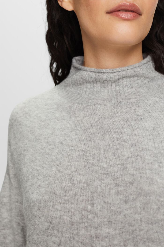 Pull-over à col droit, LIGHT GREY, detail image number 3