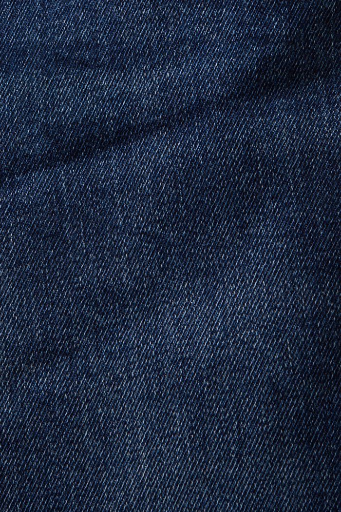 Retro-Jeans mit gerader Passform und hohem Bund, BLUE DARK WASHED, detail image number 6