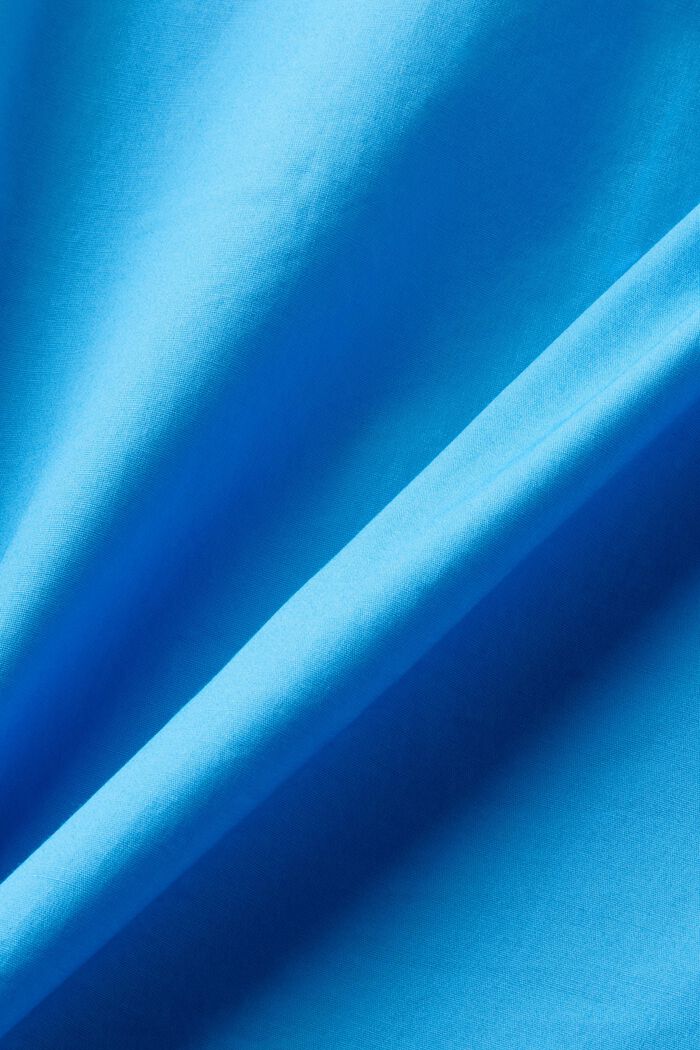 Chemise boutonnée en popeline de coton, BLUE, detail image number 4