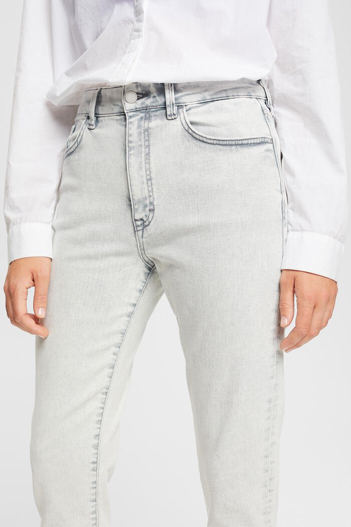 Stretch-Jeans im Mom-Design mit hohem Bund, GREY BLEACHED, detail image number 0