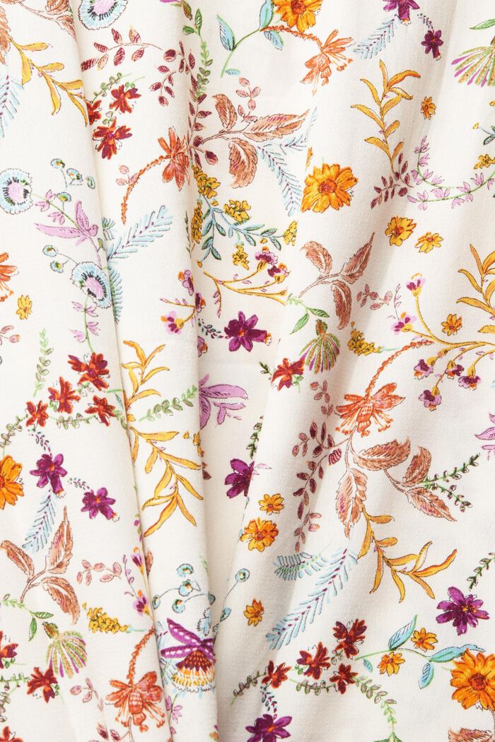 Bluse mit floralem Muster, CREAM BEIGE, detail image number 4