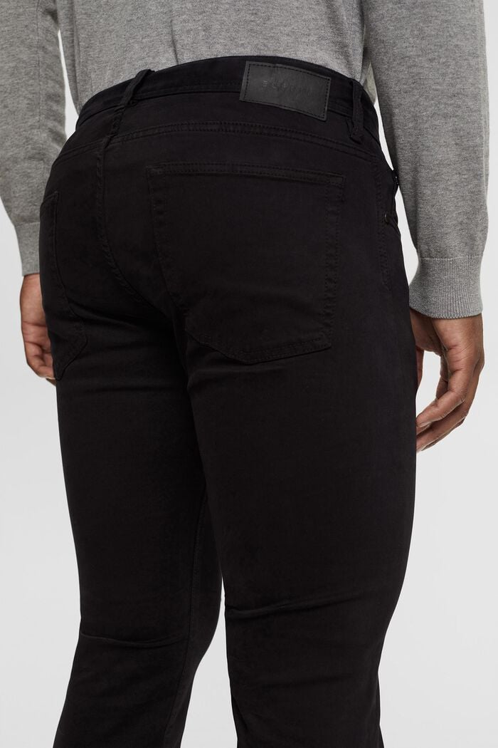 Pantalon de coupe Slim Fit, coton biologique, BLACK, detail image number 4