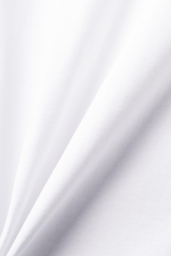 T-shirt en coton à logo, WHITE, detail image number 6