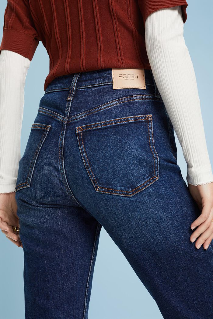 Retro-Classic-Jeans mit hohem Bund, BLUE DARK WASHED, detail image number 2