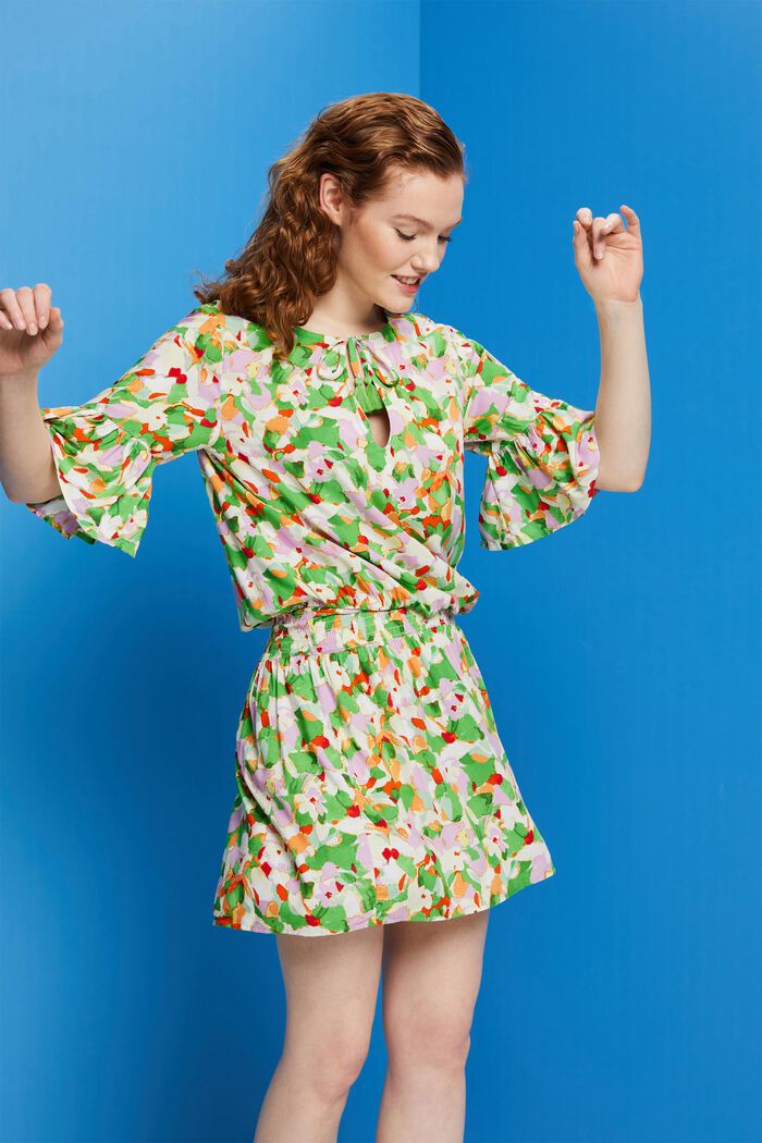 Mini-robe de plage, LENZING™ ECOVERO™, GREEN, detail image number 0