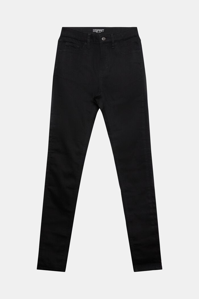 Jean Skinny brut, coton stretch, BLACK RINSE, detail image number 7