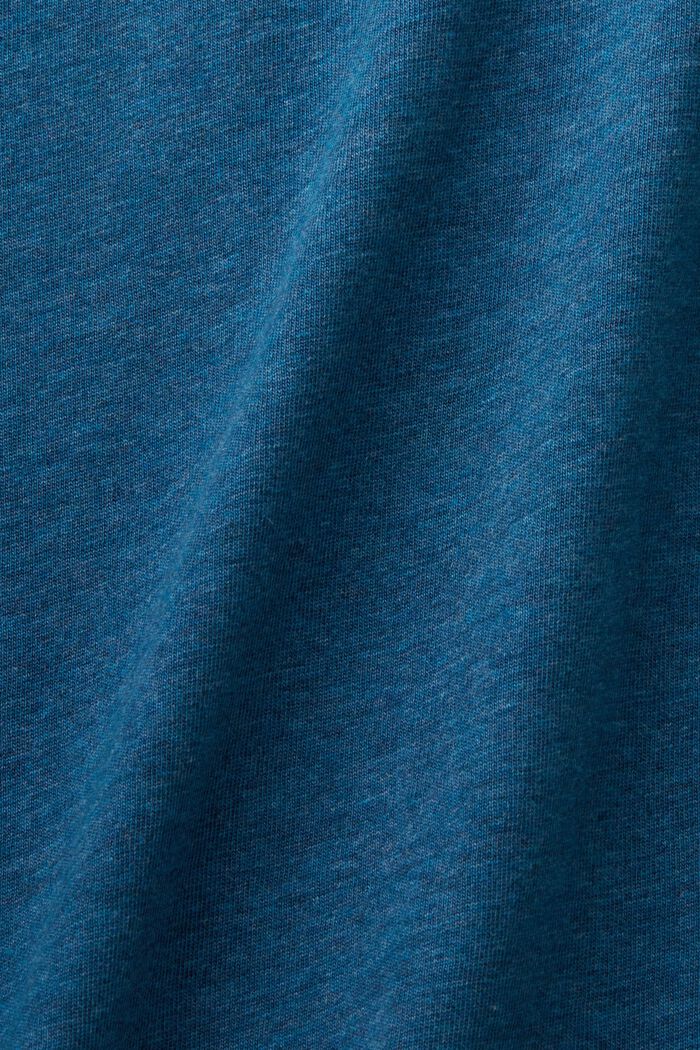 T-shirt à encolure ronde, 100 % coton, GREY BLUE, detail image number 4