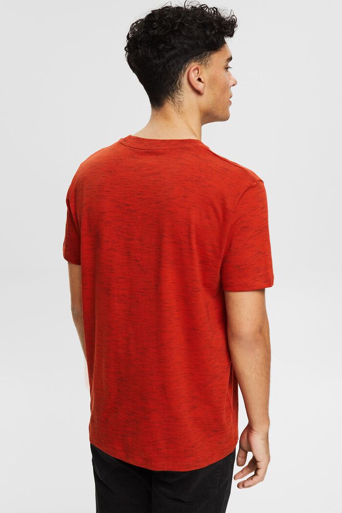 Jersey-T-Shirt aus Baumwoll-Mix, RED ORANGE, detail image number 3