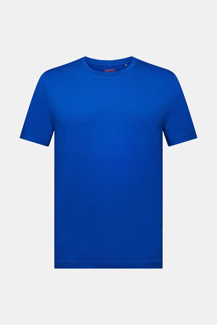 Jersey-T-Shirt mit Rundhalsausschnitt, BRIGHT BLUE, detail image number 6
