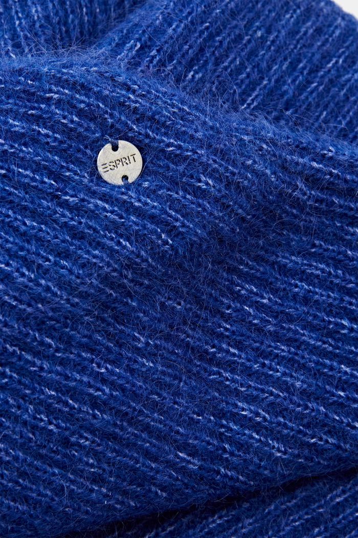 Écharpe tube en mélange de laine et de mohair à motif torsadé, BRIGHT BLUE, detail image number 1
