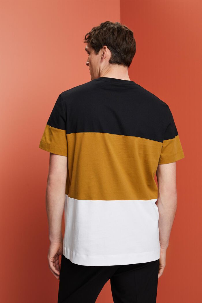 T-shirt color block, 100 % coton, BLACK, detail image number 3