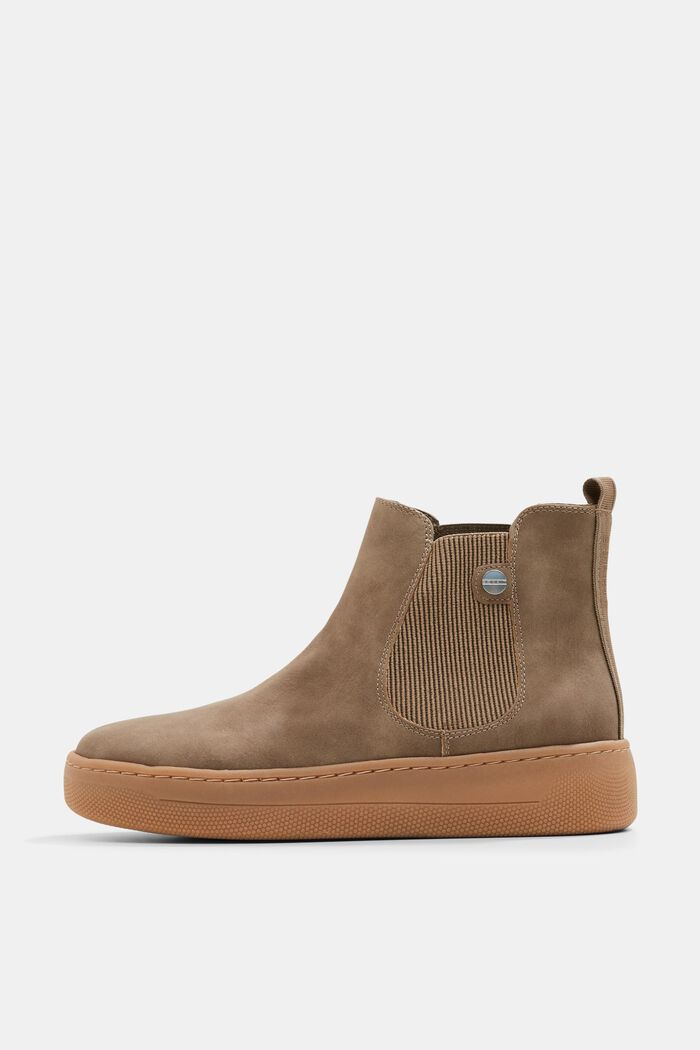 Chelsea Boots mit Plateausohle, TAUPE, overview