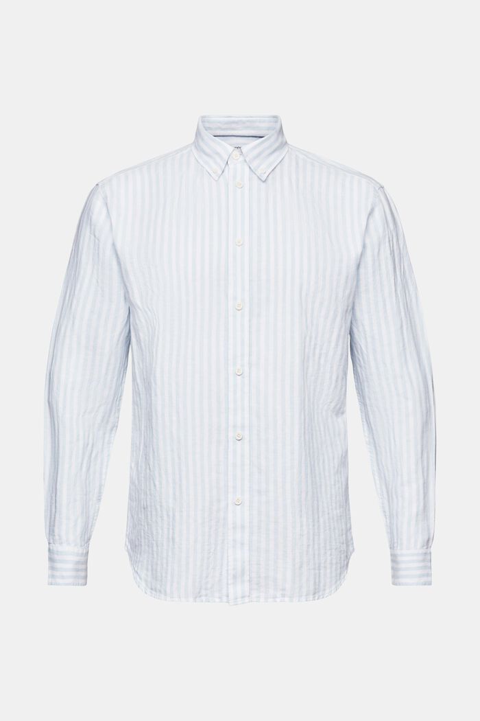 Gestreiftes Hemd aus Baumwoll-Popeline, LIGHT BLUE, detail image number 5