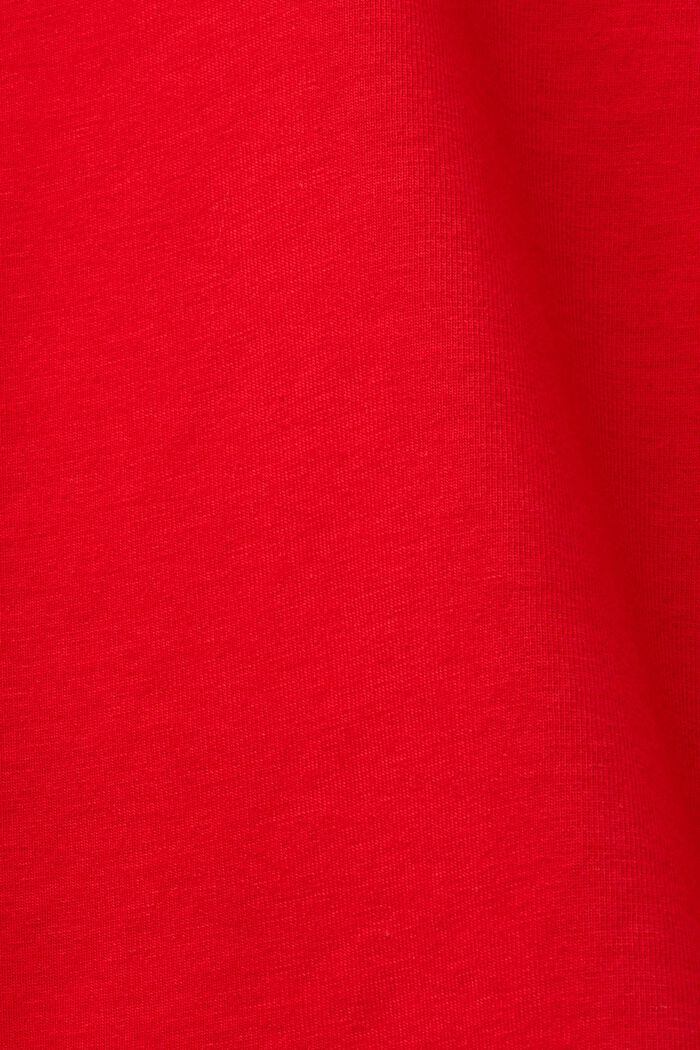 T-shirt de coupe courte à bande pailletée, RED, detail image number 5