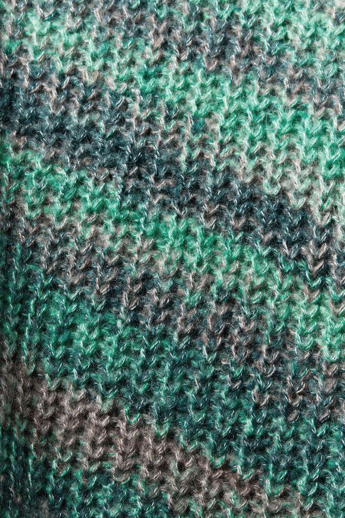 Cardigan en maille à teneur en laine, TEAL GREEN, detail image number 1
