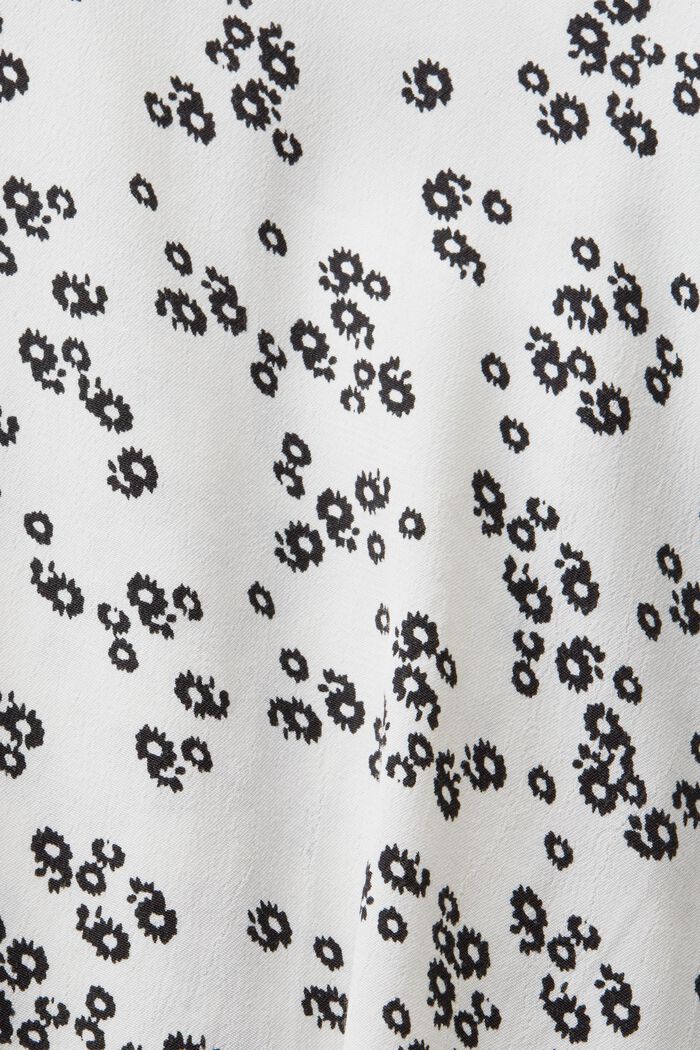 Bedruckte Bluse mit V-Ausschnitt, NEW OFF WHITE, detail image number 4
