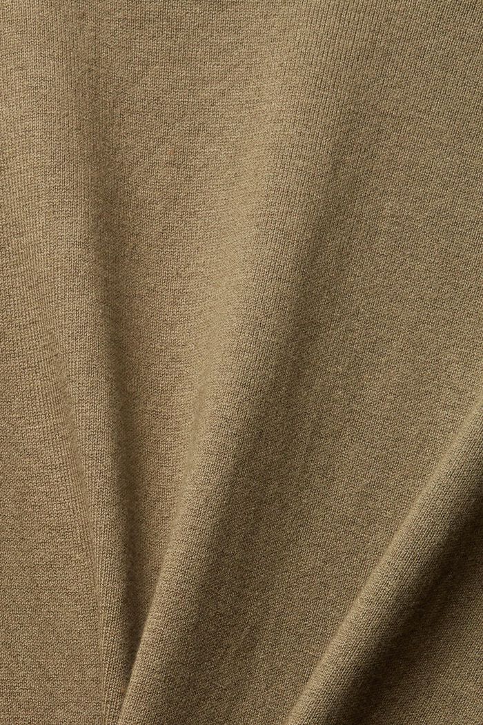 Robe-pull longueur genoux, DARK KHAKI, detail image number 4