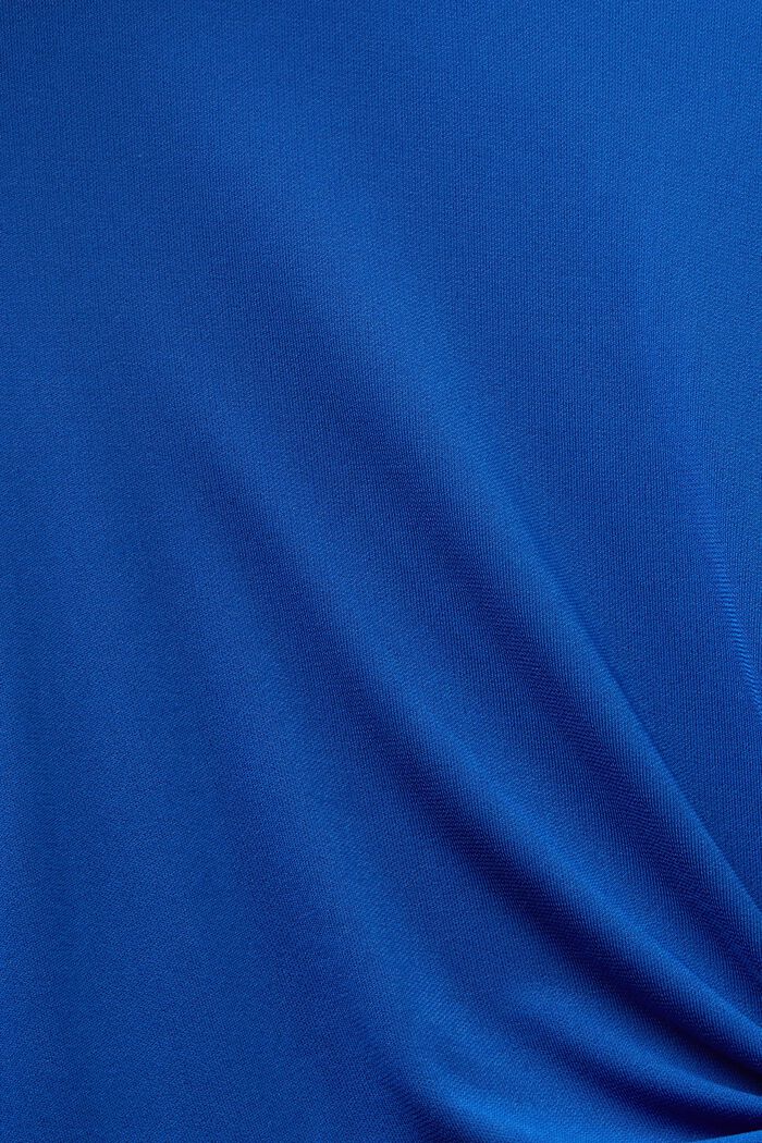 Robe longueur midi en crêpe ornée d’un effet noué, BRIGHT BLUE, detail image number 4