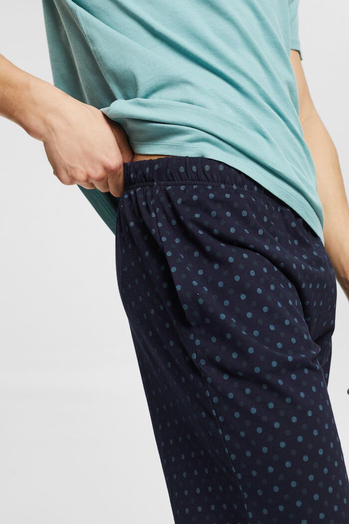 Baumwoll-Pyjama mit kurzer Hose, TEAL GREEN, detail image number 3