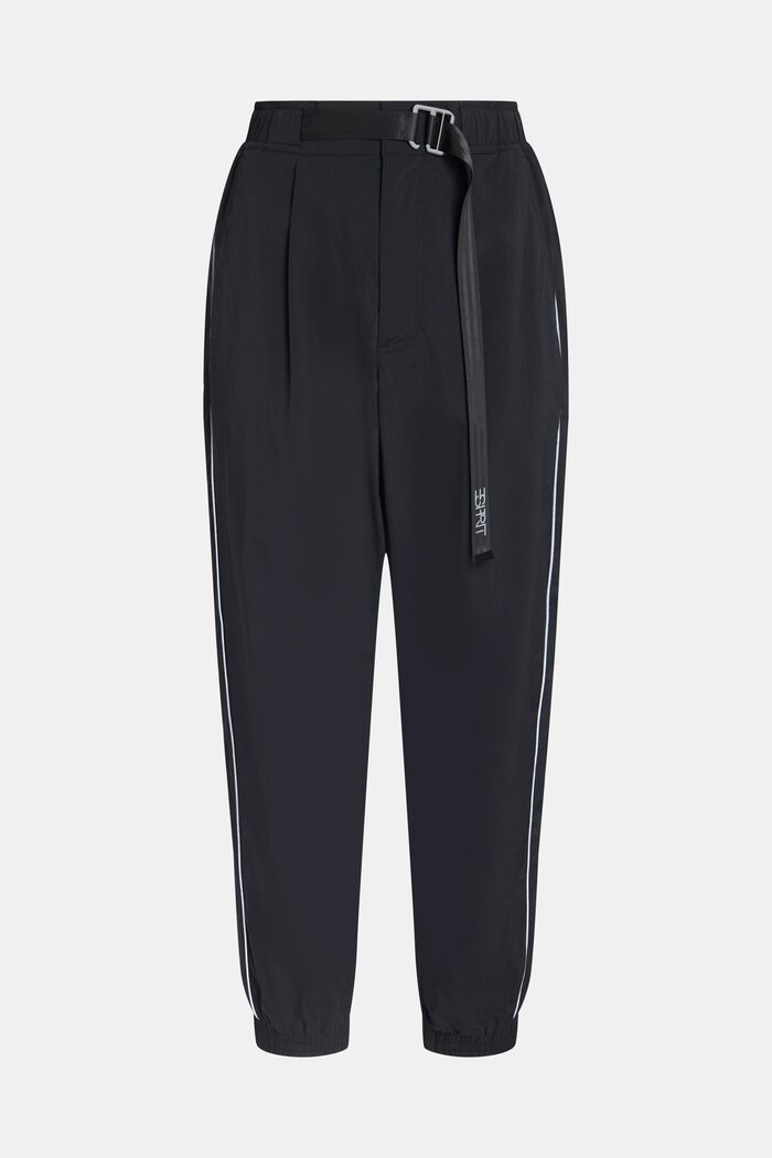 Pantalon de jogging taille haute doté d’une boucle à la taille, BLACK, detail image number 4