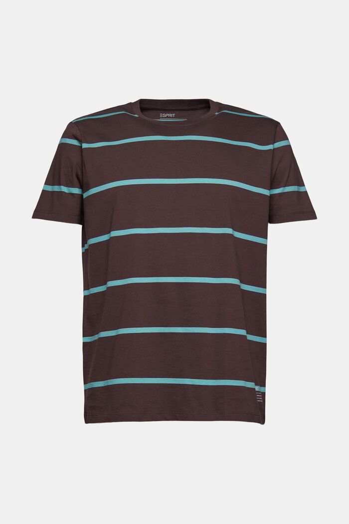 Jersey-Shirt aus 100% Baumwolle, DARK BROWN, overview