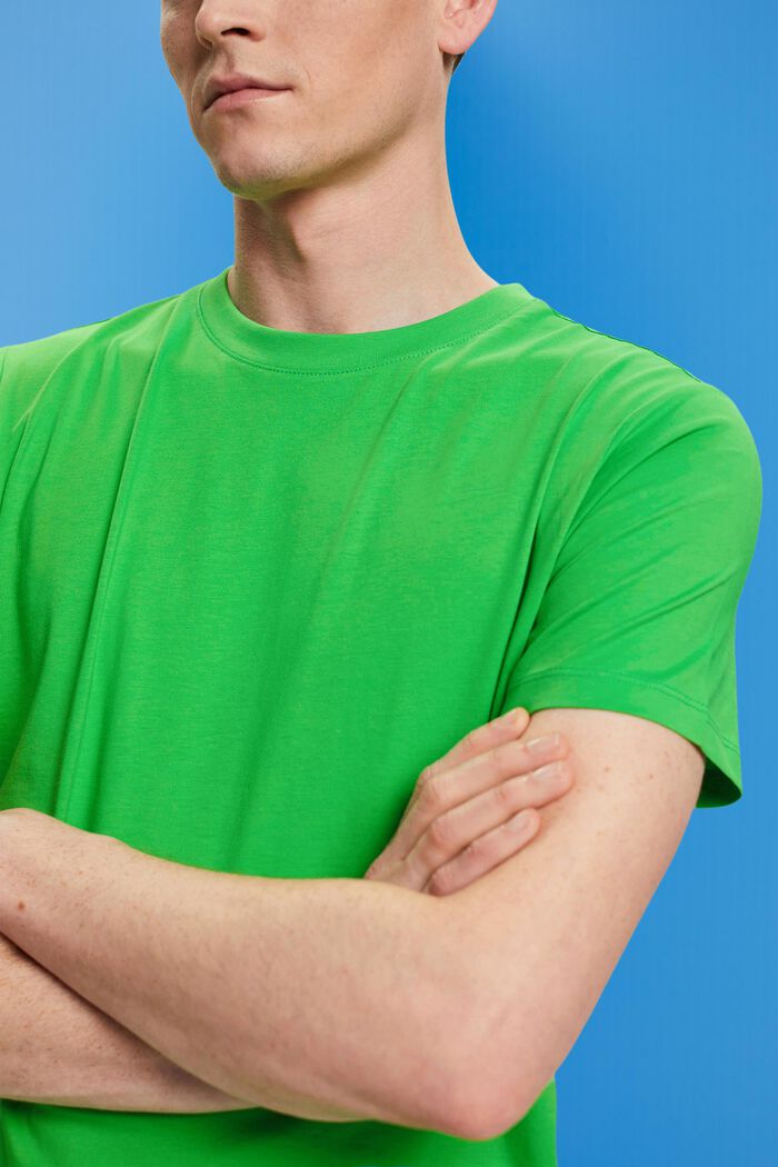 T-shirt en jersey à col ras-du-cou, GREEN, detail image number 1