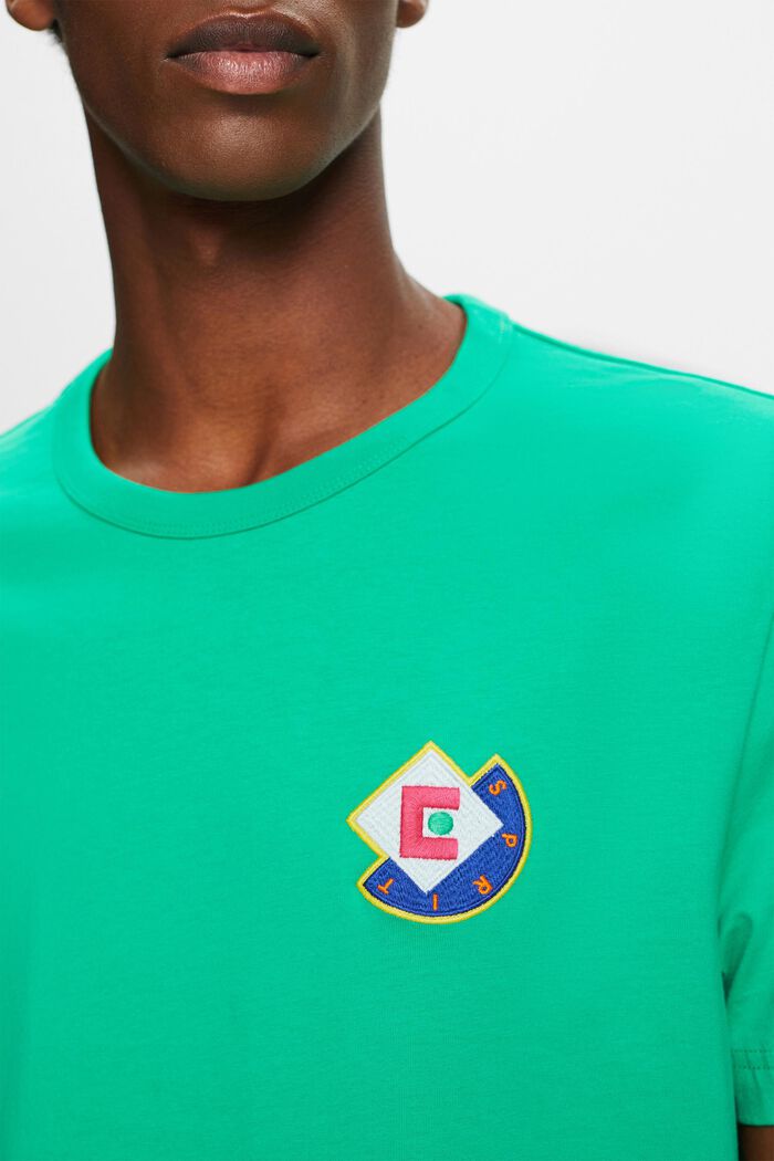 T-Shirt mit grafischem Logo, GREEN, detail image number 1