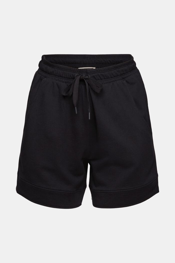 Shorts aus Sweat, BLACK, overview