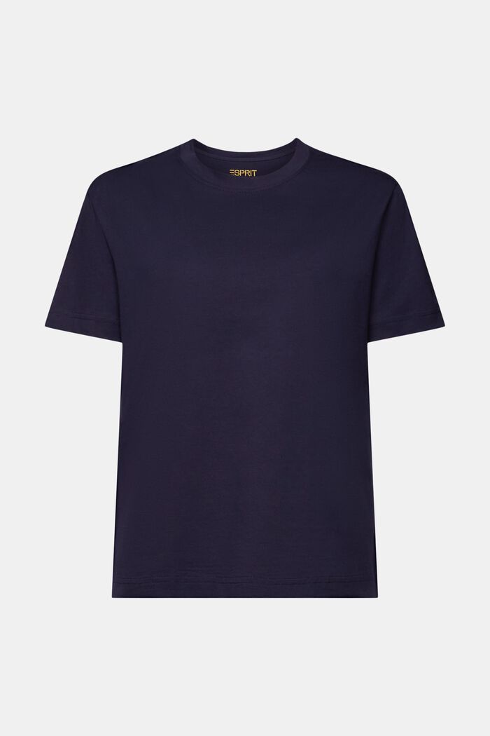 T-shirt à encolure ronde en coton Pima, NAVY, detail image number 5
