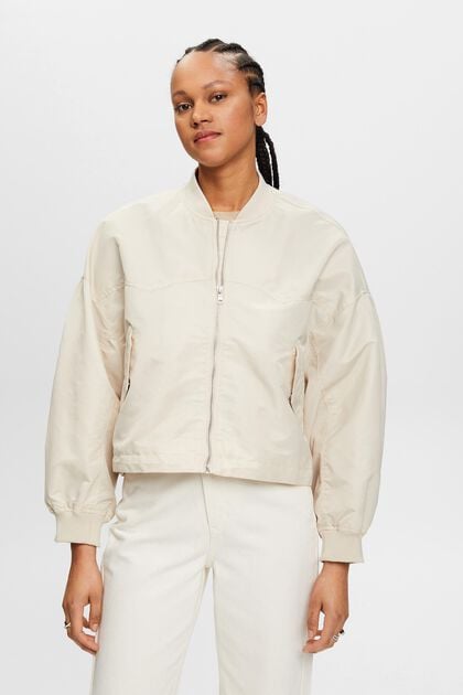 Blouson bombardier oversize, LIGHT TAUPE, overview