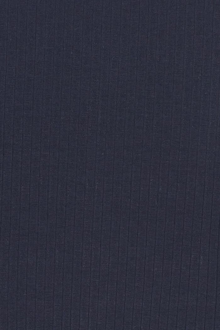 T-shirt à manches longues à demi-zip, en coton biologique, NIGHT SKY BLUE, detail image number 5