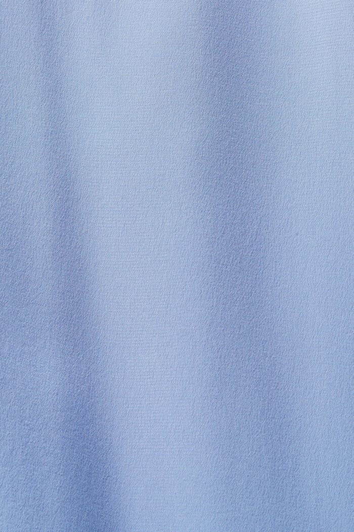 Robe chemise longueur midi en soie, BLUE LAVENDER, detail image number 6