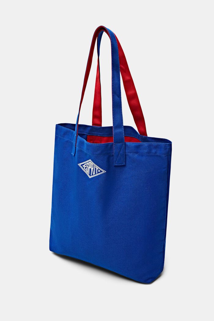 Tote Bag aus Baumwolle mit Logo, BRIGHT BLUE, detail image number 2