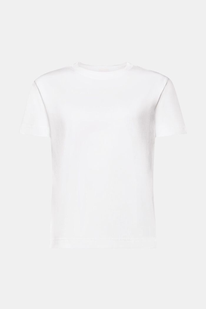 T-shirt à encolure ronde en coton Pima, WHITE, detail image number 6