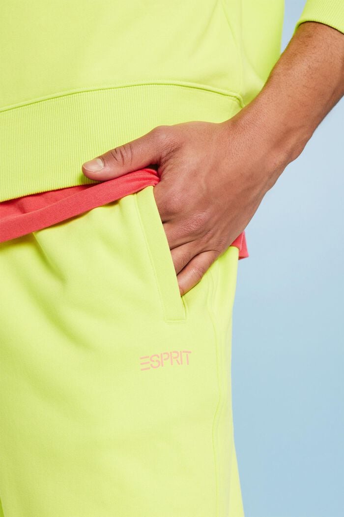 Pantalon de jogging logoté unisexe molleton coton, BRIGHT YELLOW, detail image number 3