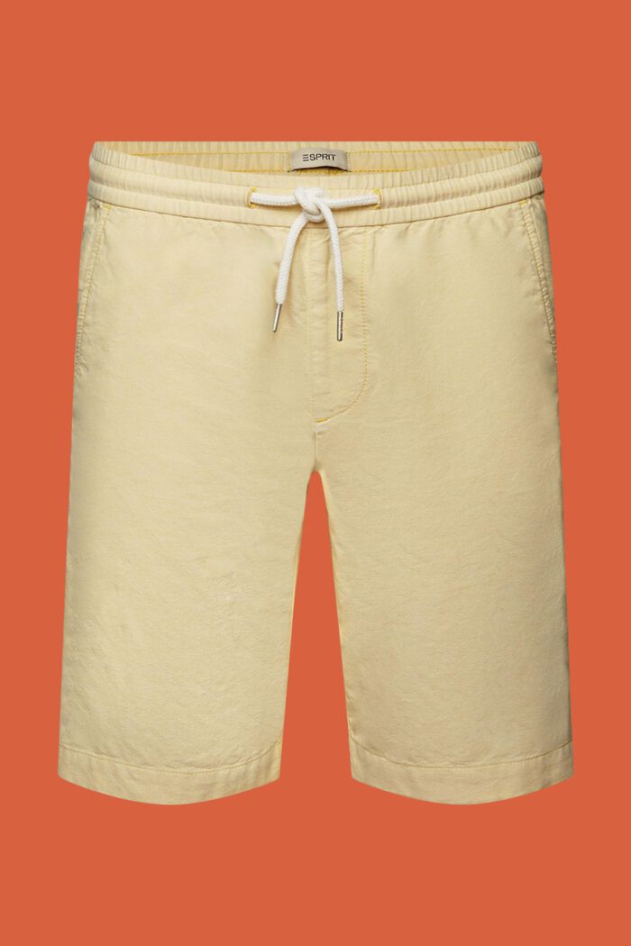 Pull-on-Shorts aus Twill, 100 % Baumwolle, DUSTY YELLOW, detail image number 7