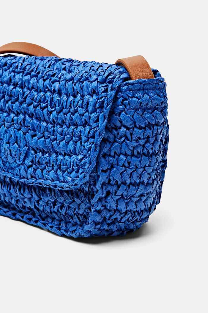 Sac porté épaule en crochet à rabat, BRIGHT BLUE, detail image number 1