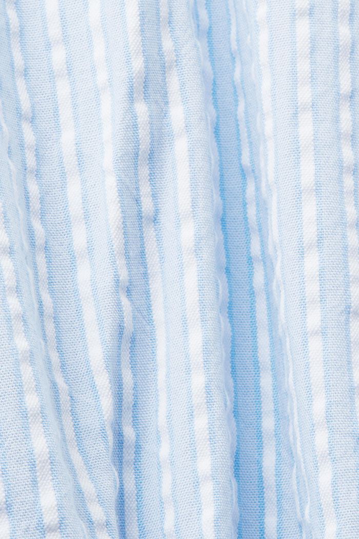 Robe-chemise longueur midi dotée d’une ceinture à nouer, coton mélangé, LIGHT BLUE, detail image number 5