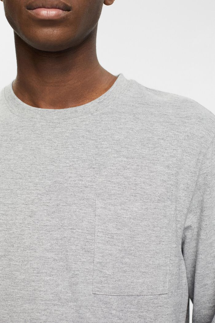 T-shirt à manches longues en jersey chiné, LENZING™ ECOVERO™, MEDIUM GREY, detail image number 2